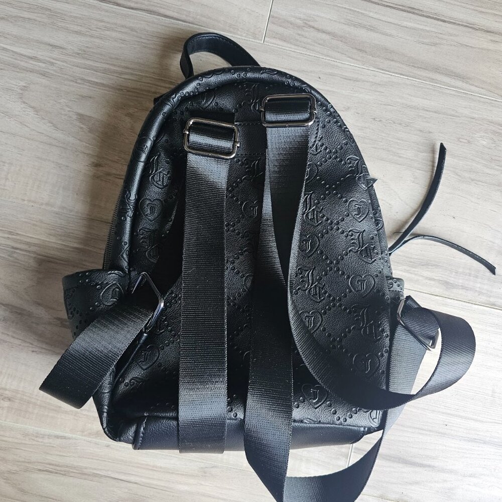 EUC JUICY COUTURE JC Embossed Small Black Backpack ๐๐ค - Picture 4 of 13